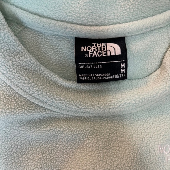 North Face Girl's Fleece Sweatshirt / Pullover, Seafoam / Pale Green, Med 10-12 - Picture 4 of 7